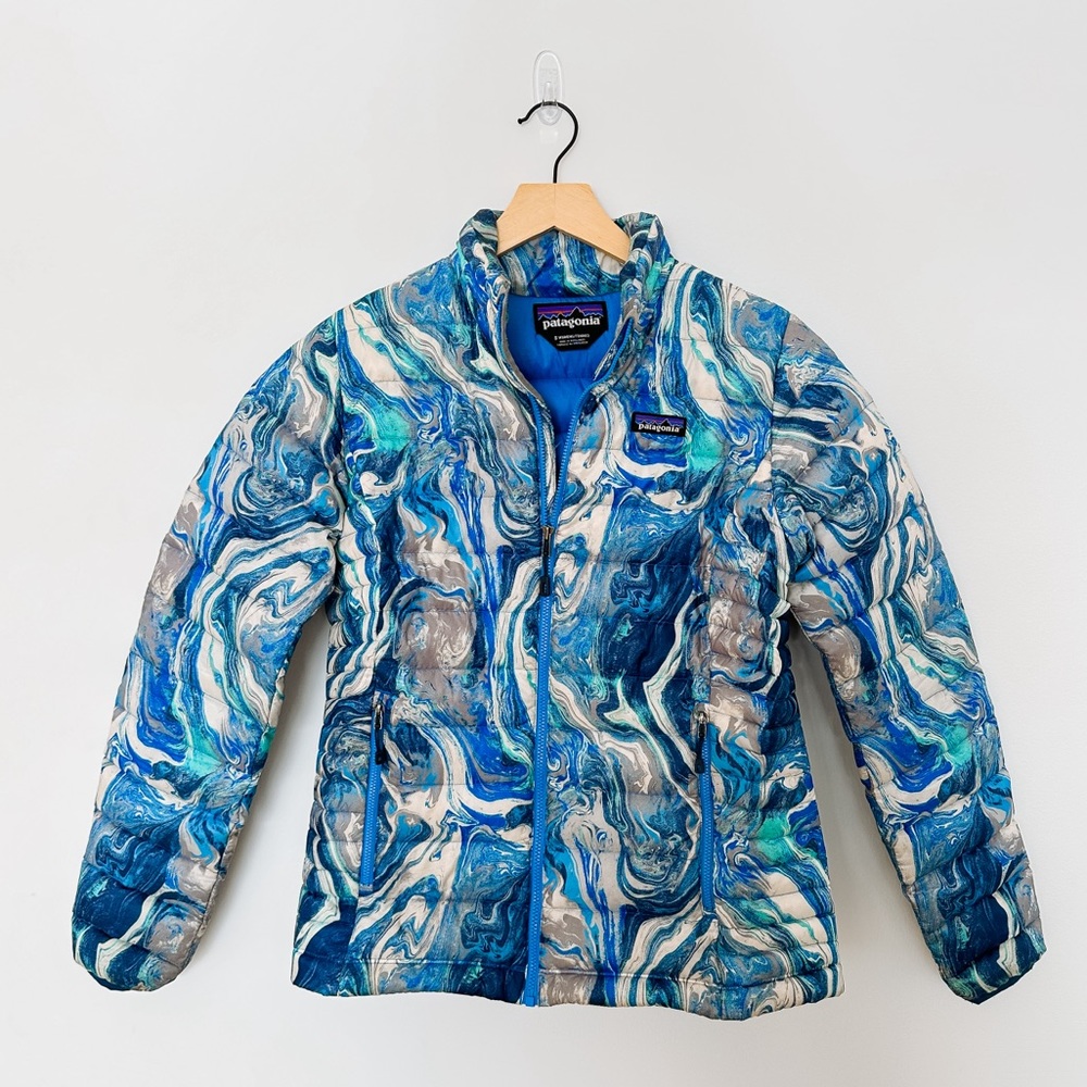 Patagonia Down Sweater in Rivermouth Big Sur, size S